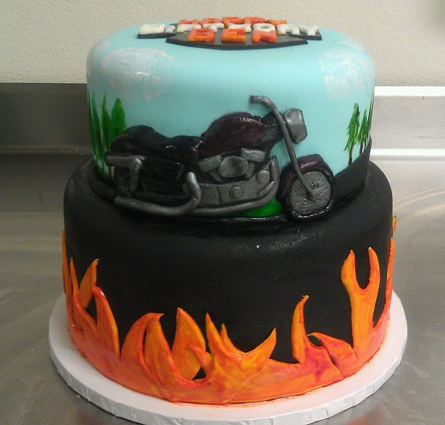 Motorcycle Birthday Cakes
 Motorcycle cake view 5