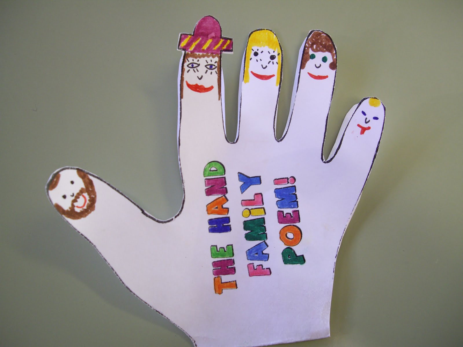 My Family Craft Ideas For Preschool
 LEARNING TOGETHER Treasure Box VII The Hand Family Poem