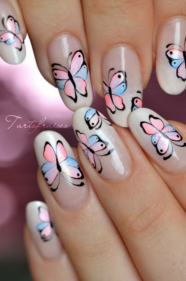 Nail Art Designs Images
 30 Pretty Butterfly Nail Art Designs