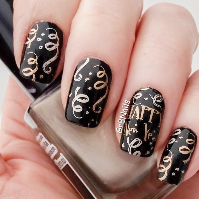Nail Art For Christmas And New Year
 40 Exciting Ideas For New Years Nails To Warm Up Your