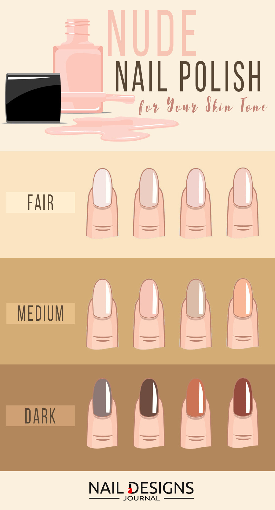 Nail Colors For Medium Skin
 15 Nude Nails Ideas To Play Around With