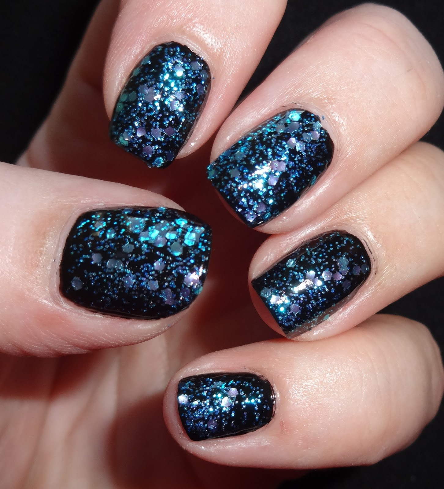 Nail Colors With Glitter
 Wendy s Delights Tmart Glitter Nail Polish Ocean Blue