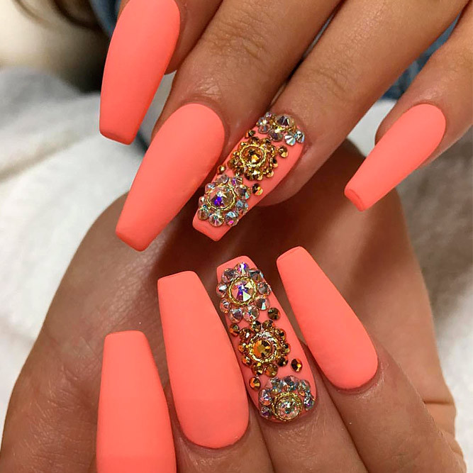 Nail Designs On Coffin Nails
 Try Cool Сoffin Shape Nails