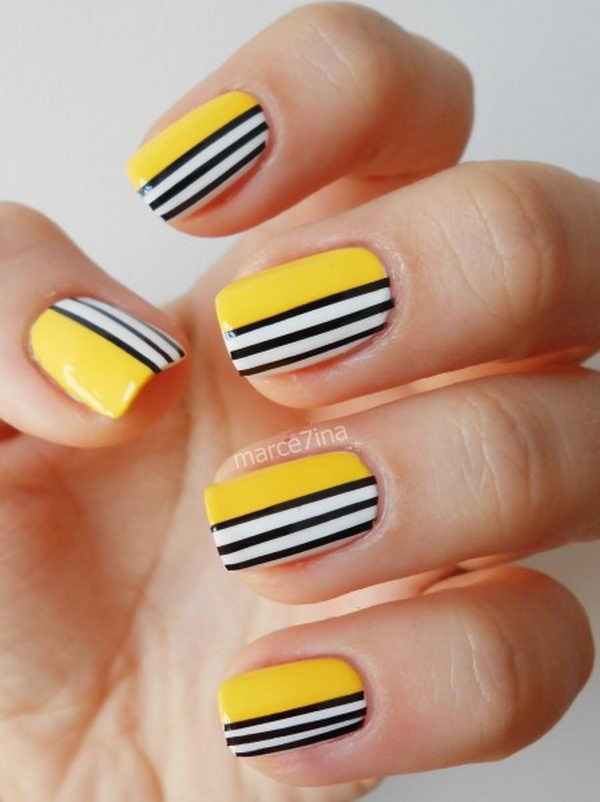 Nail Designs Stripes
 Cool Stripe Nail Designs Hative
