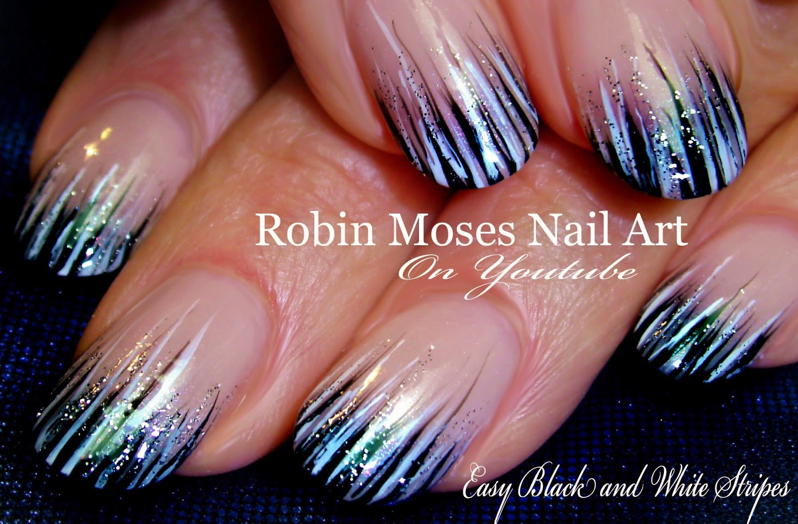 Nail Designs Stripes
 Robin Moses Nail Art Striped Spring nail art 2016 thats