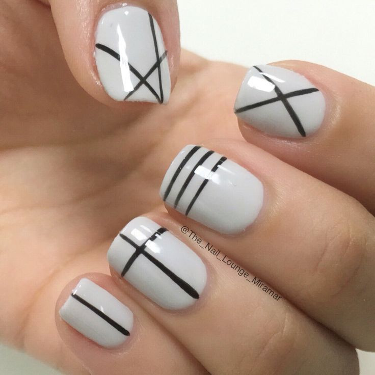 Nail Designs With Lines
 Geometric lines nail art design Nail Design Nail Art
