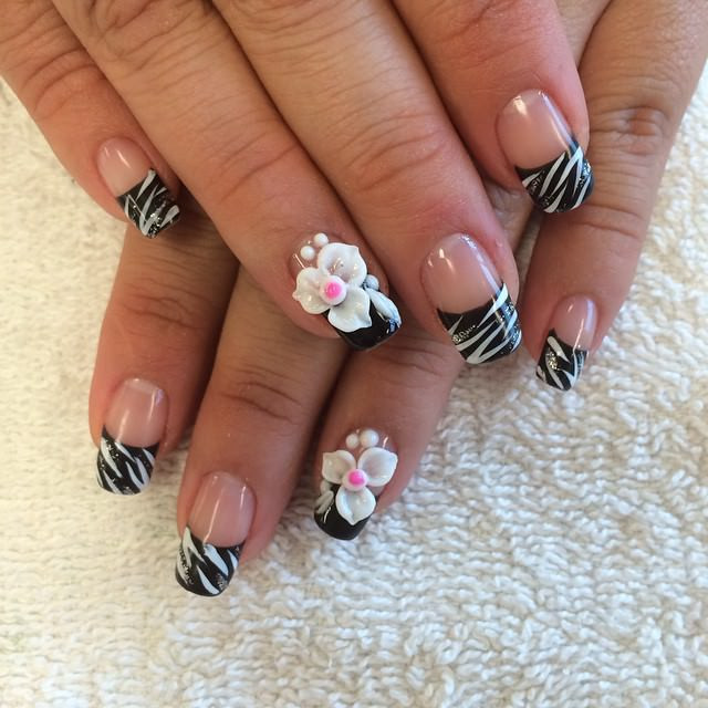 Nail Designs With Lines
 23 Black Tip Nail Art Designs Ideas