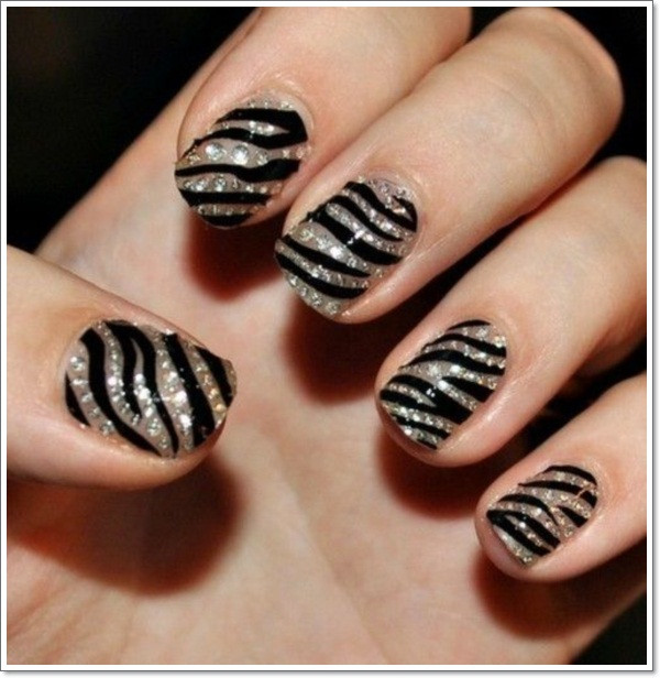 Nail Designs Zebra
 25 Zebra Print Nails Design Ideas