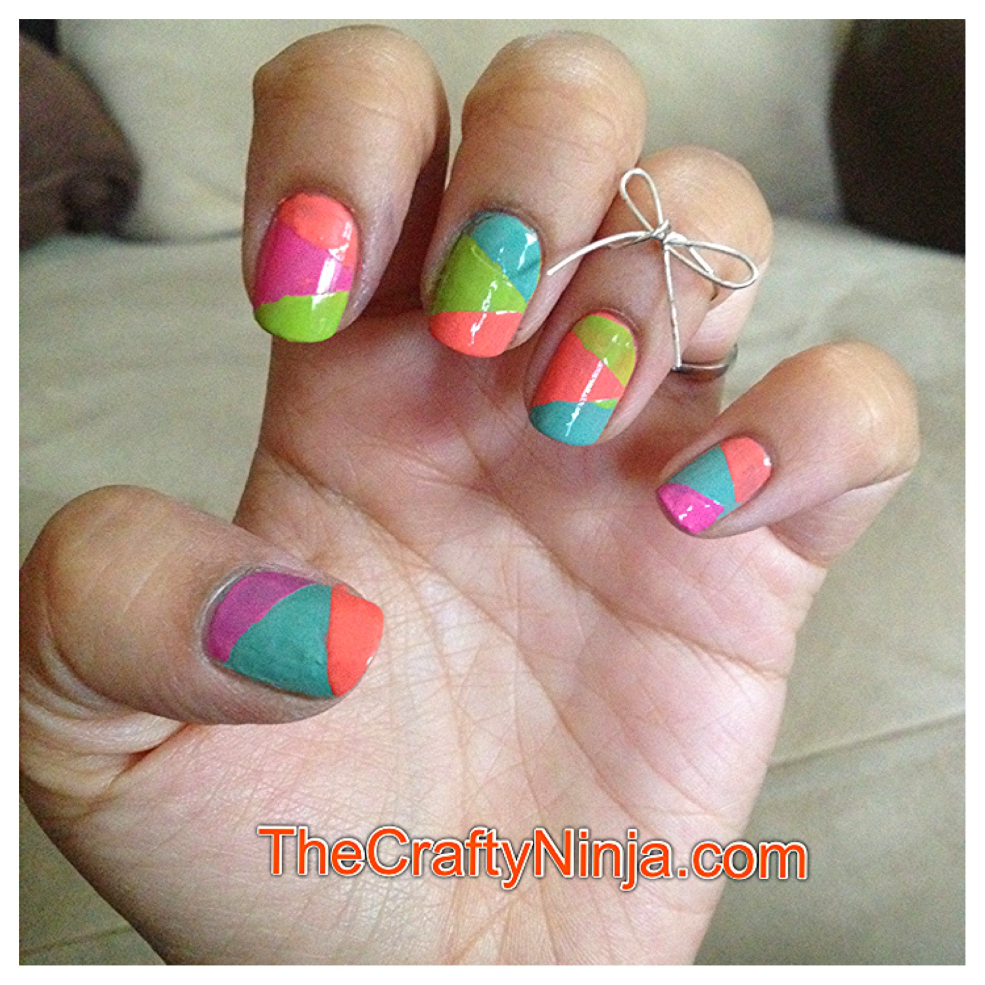 Nail Ideas With Tape
 Scotch Tape Nail Designs
