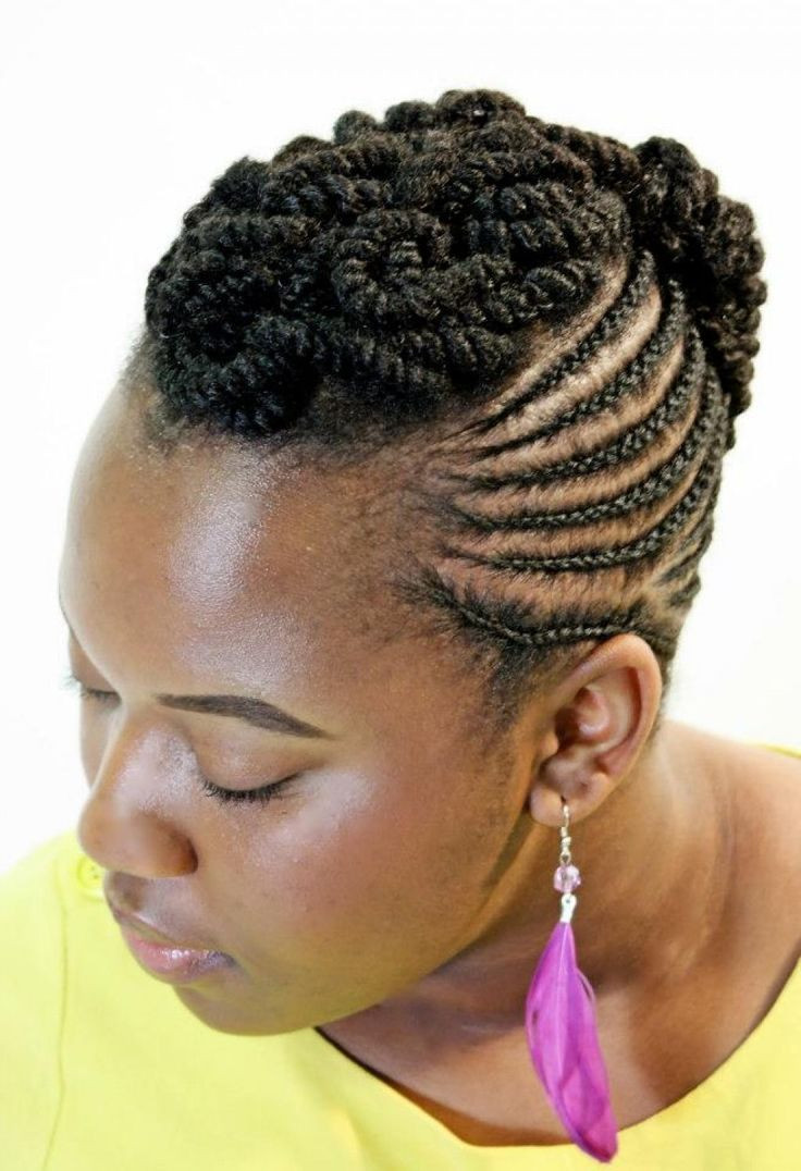 Natural Braided Hairstyles For Black Hair
 Braided And Two Strand Twist Updo Hairstyle Ideas