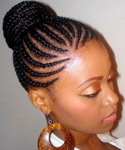 Natural Braided Hairstyles For Black Hair
 Braids in a bun natural hairstyle for African American