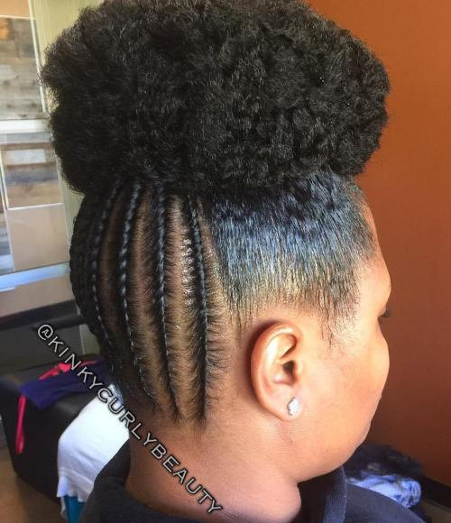 Natural Braided Hairstyles For Short Hair
 50 Cute Updos for Natural Hair