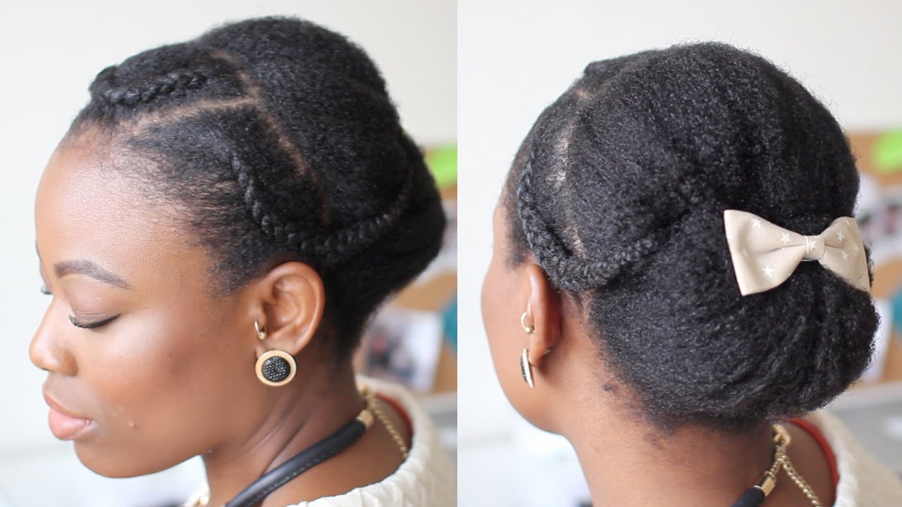 Natural Braided Hairstyles For Short Hair
 Elegant updo for natural hair