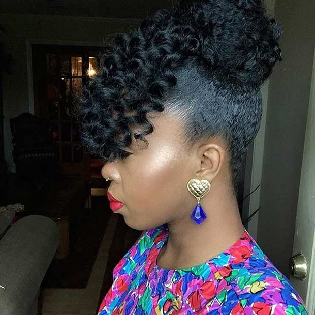 Natural Bun Hairstyles
 21 Chic and Easy Updo Hairstyles for Natural Hair
