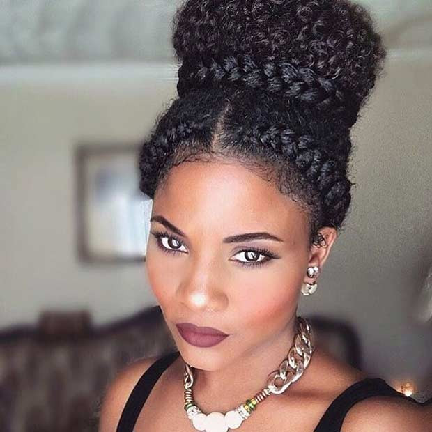 Natural Bun Hairstyles
 21 Chic and Easy Updo Hairstyles for Natural Hair