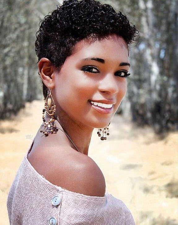Natural Hairstyles For Black Round Faces
 15 Best Ideas of Short Hairstyles For Black Round Faces