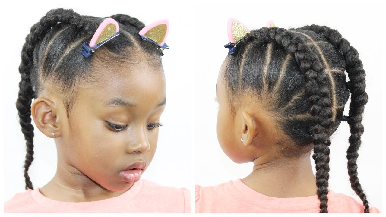 Natural Hairstyles For Little Black Girl
 Ponytail Cornrow Hairstyles for Little Girls