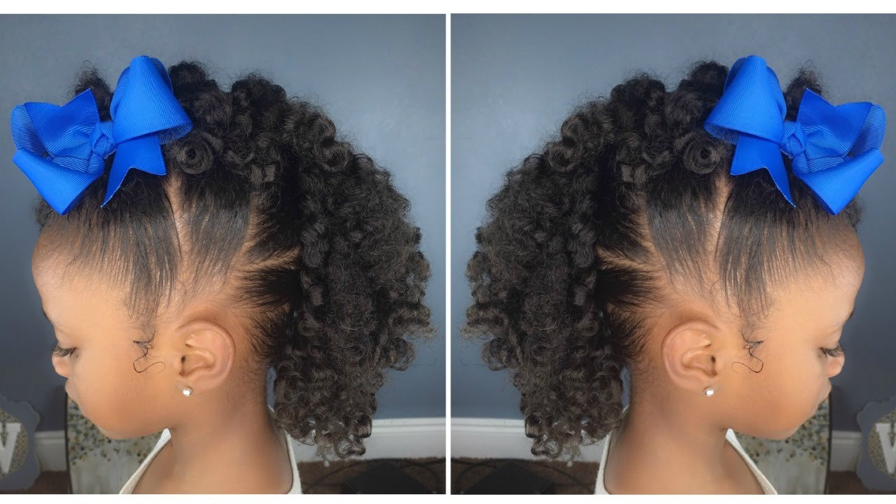 Natural Hairstyles For Little Black Girl
 Curly Fro Hawk Tutorial Kids Natural HairStyle