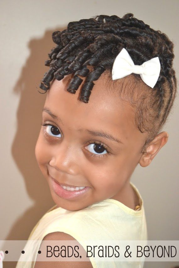 Natural Hairstyles For Little Black Girl
 Little Girls Natural Hairstyle Flexi rod Updo with