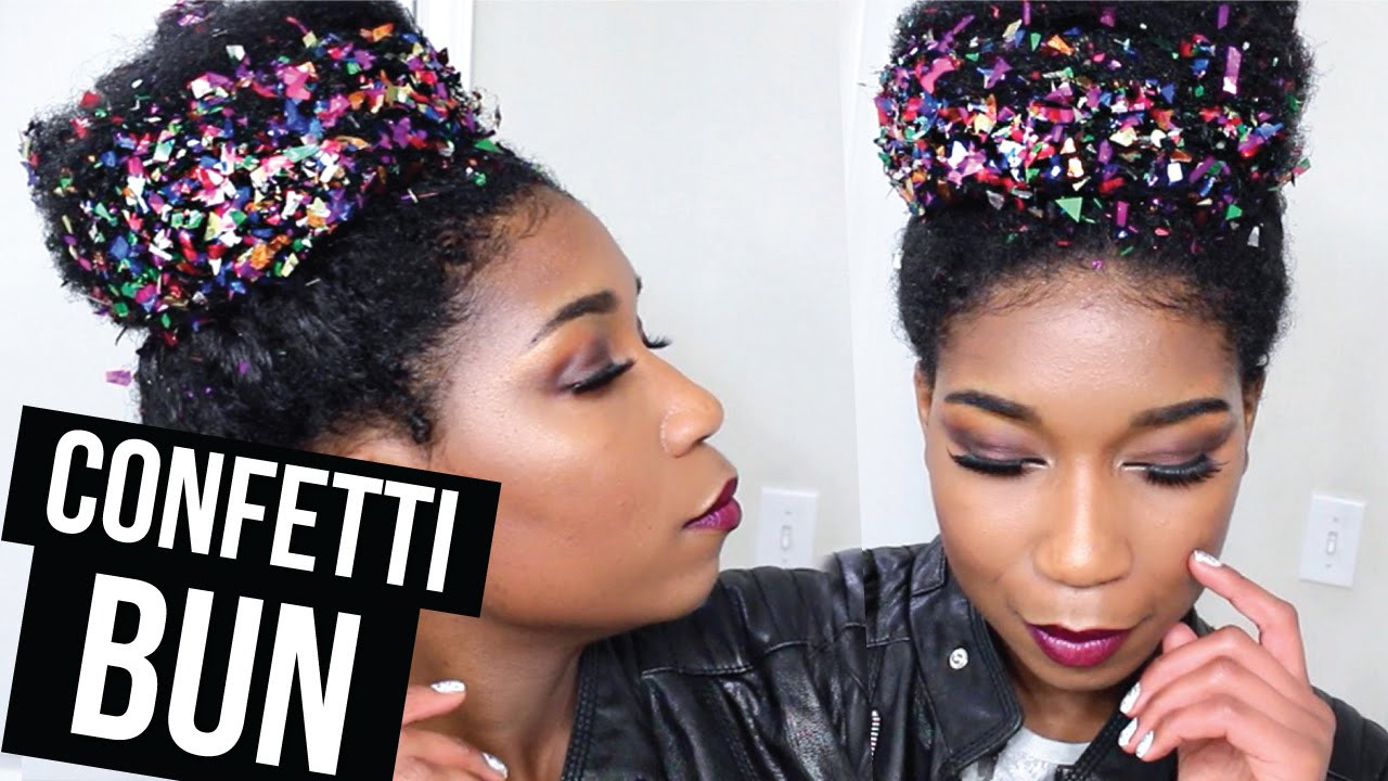 Natural Hairstyles For Party
 The Confetti Hair Bun