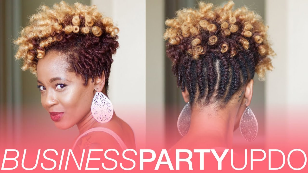 Natural Hairstyles For Party
 Flat Twists and Curls Updo Natural Hair