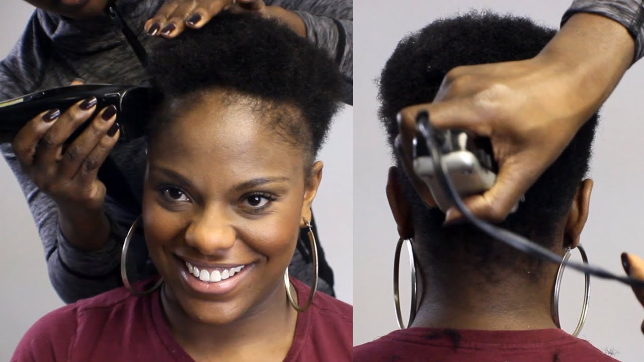 Natural Hairstyles For Thin Edges
 Watch Me Taper Cut Her Natural Hair BEAUTYCUTRIGHT