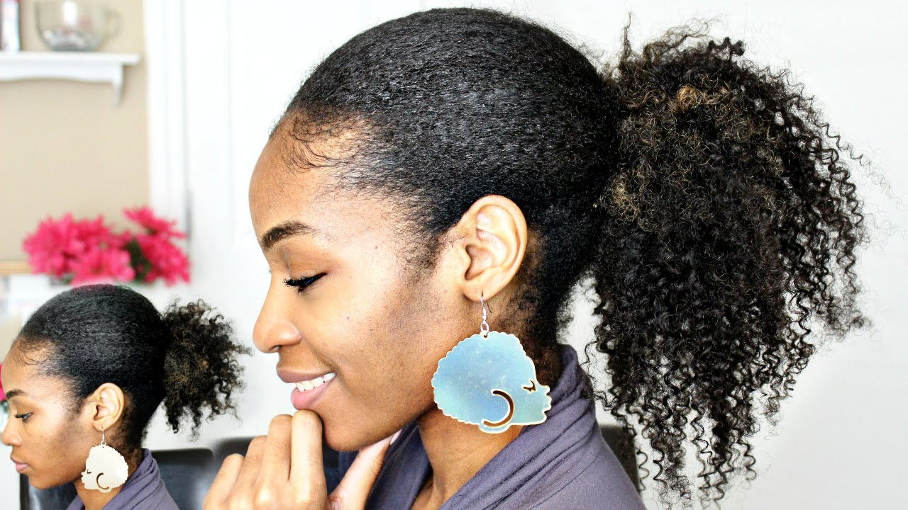 Natural Hairstyles With Extensions
 Ponytail with Clip In Extensions on Natural Hair