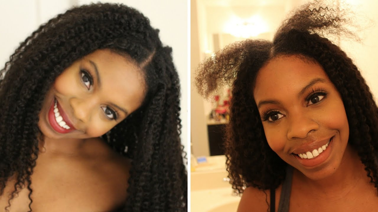 Natural Hairstyles With Extensions
 How to Blend Natural Hair with Curly Weave