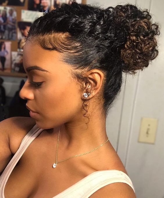 Natural Updo Hairstyles
 African American Natural Hairstyles for Medium Length Hair