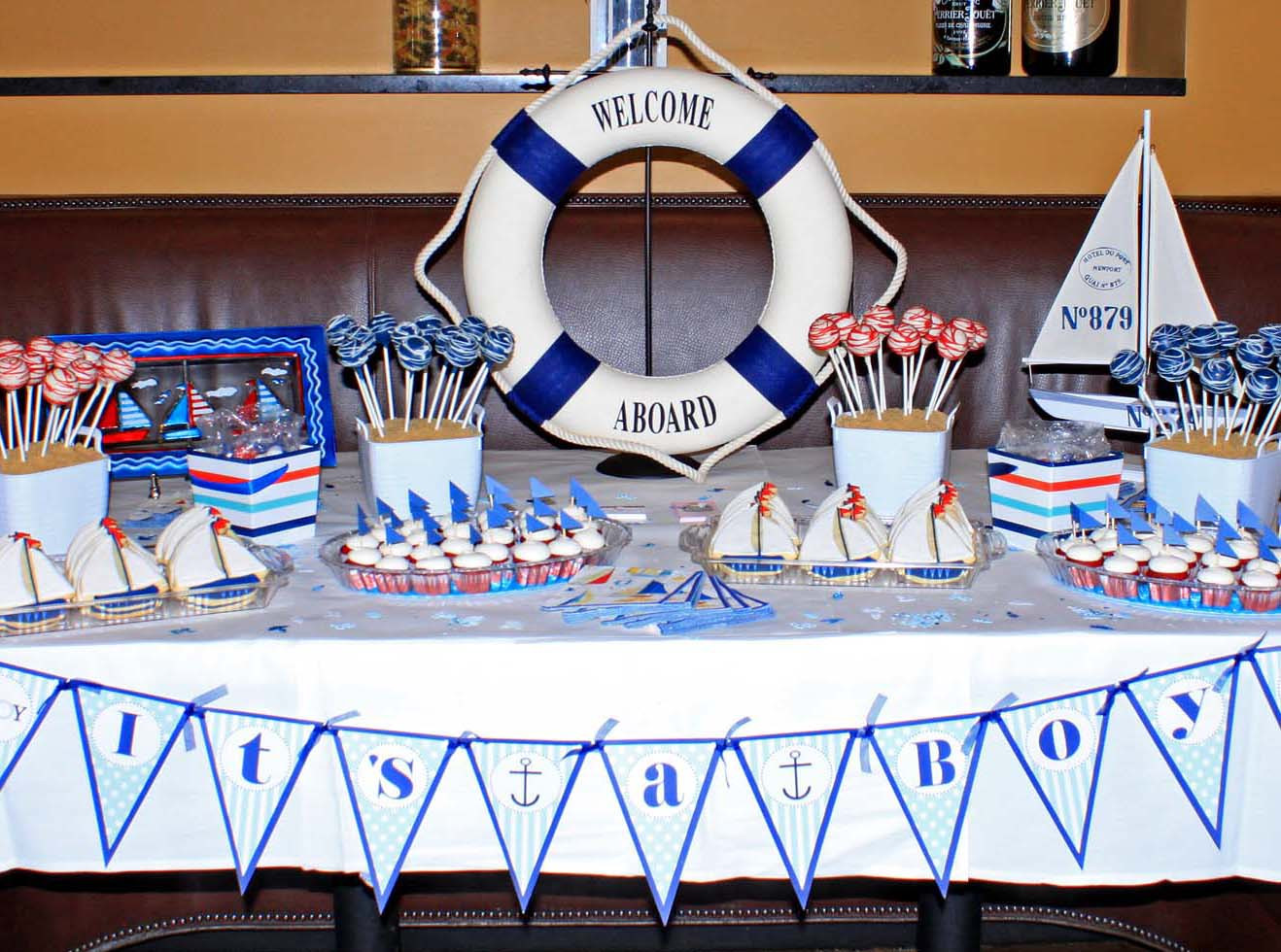 Nautical Baby Shower Decoration Ideas
 Sailboat Nautical Themed Baby Shower Ideas