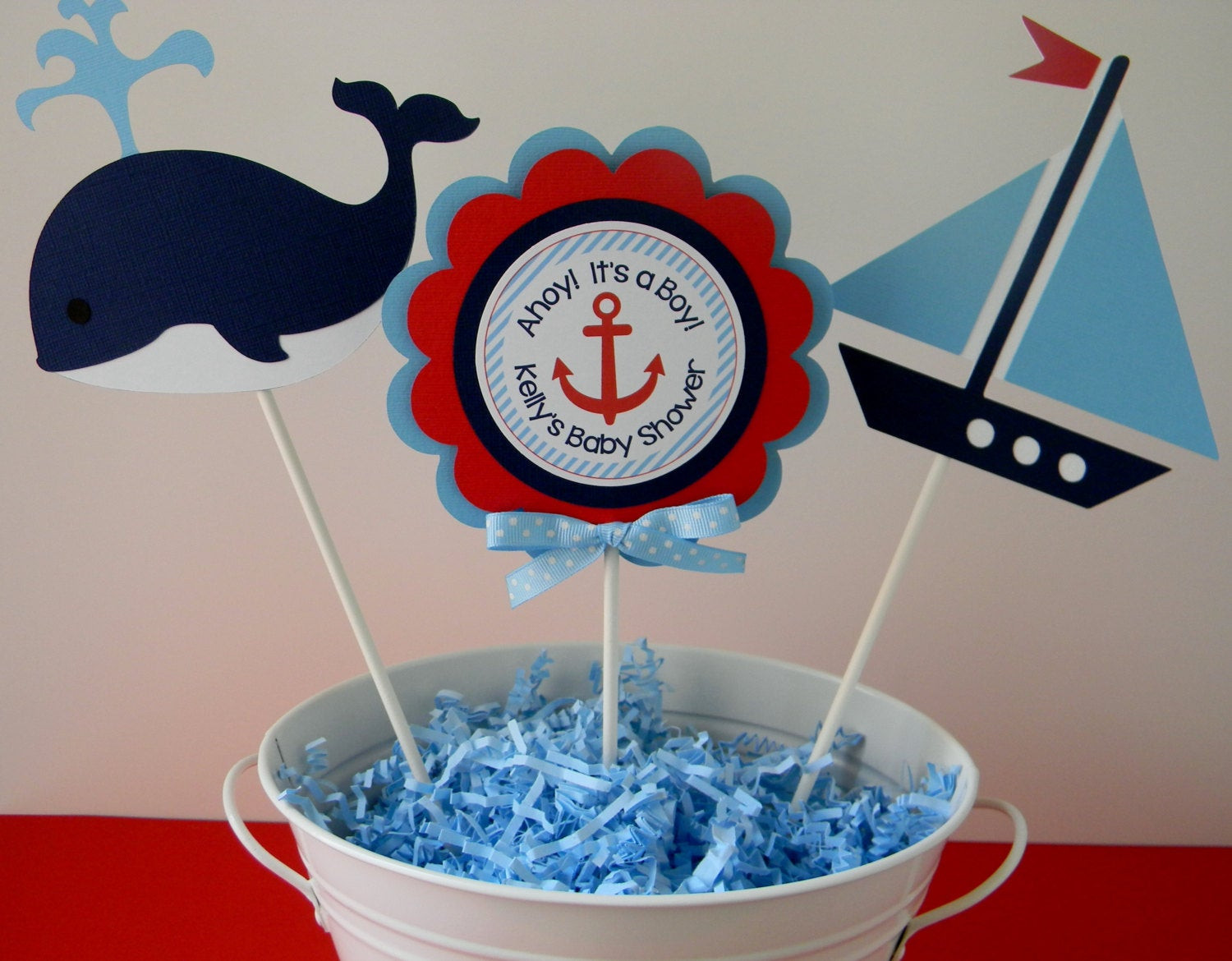 Nautical Baby Shower Decoration Ideas
 Nautical Baby Shower or Birthday Party Personalized