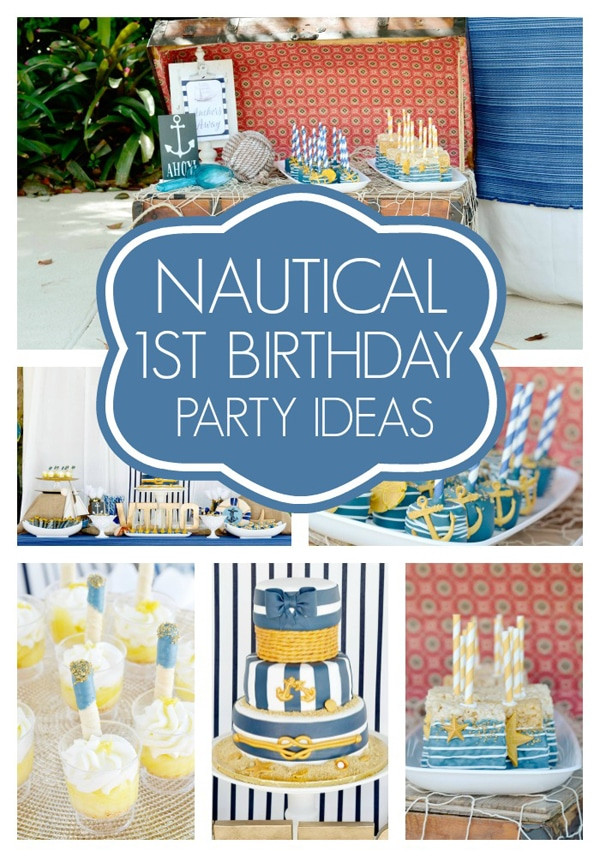 Nautical Birthday Party Decorations
 Nautical First Birthday Party Pretty My Party