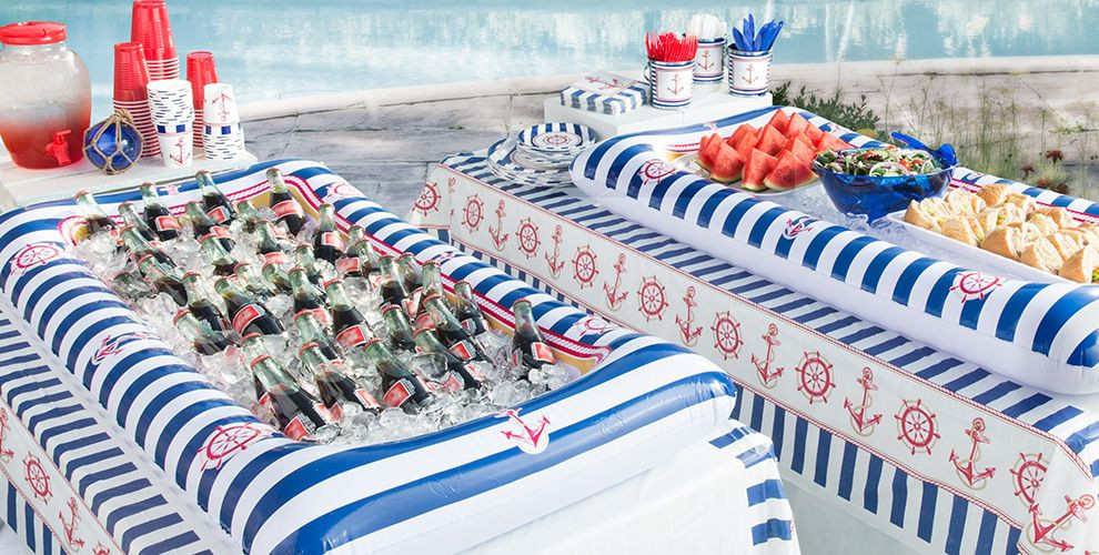 Nautical Birthday Party Decorations
 Striped Nautical Theme Party