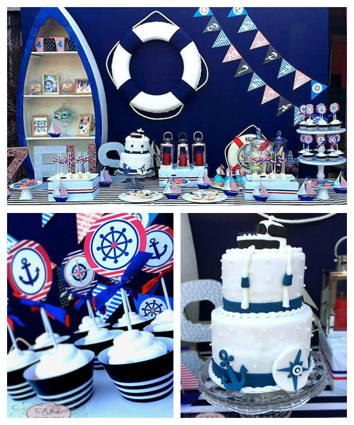 Nautical Birthday Party Decorations
 Kara s Party Ideas Nautical Themed First Birthday Party