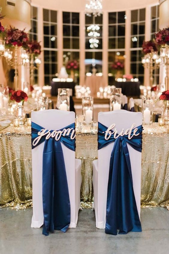 Navy Wedding Decorations
 30 Awesome Wedding Sign Decor Ideas for Bride & Groom