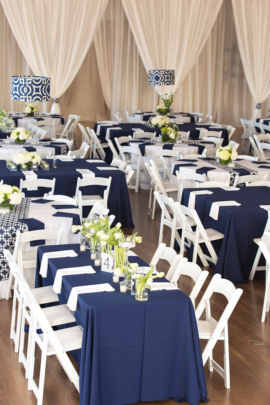 Navy Wedding Decorations
 Modern Museum Wedding In Navy and White