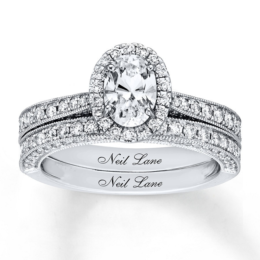 Neil Lane Wedding Band
 Neil Lane diamond bridal set with 1 carat oval engagement