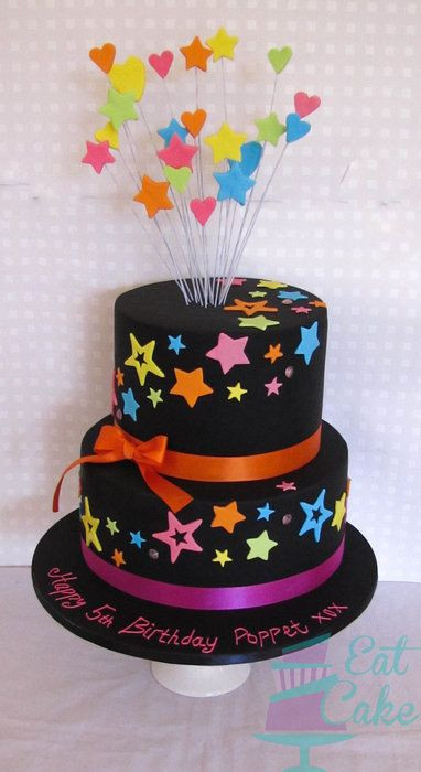 Neon Cakes For Birthdays
 Black and Neon by KiwiEatCake CakesDecor cake