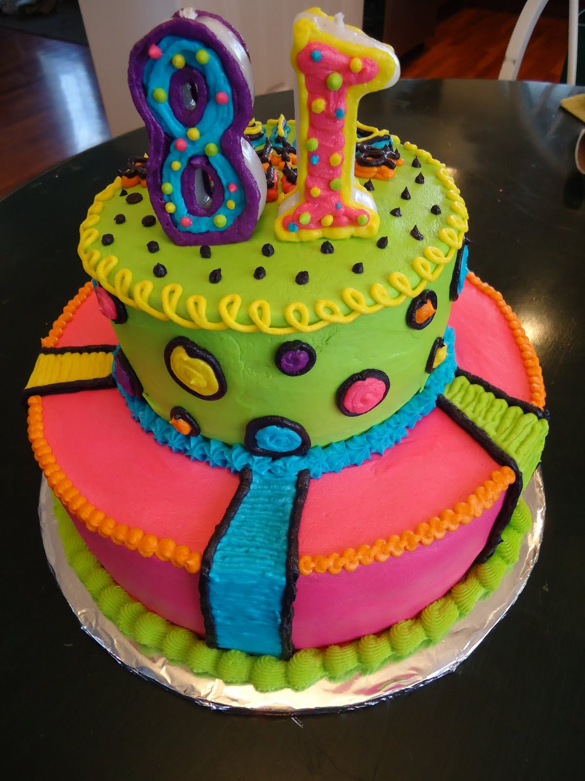 Neon Cakes For Birthdays
 Cat s Cake Creations NEON Lights BRIGHT BRIGHT BRIGHT