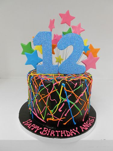 Neon Cakes For Birthdays
 Neon Birthday cake 2381