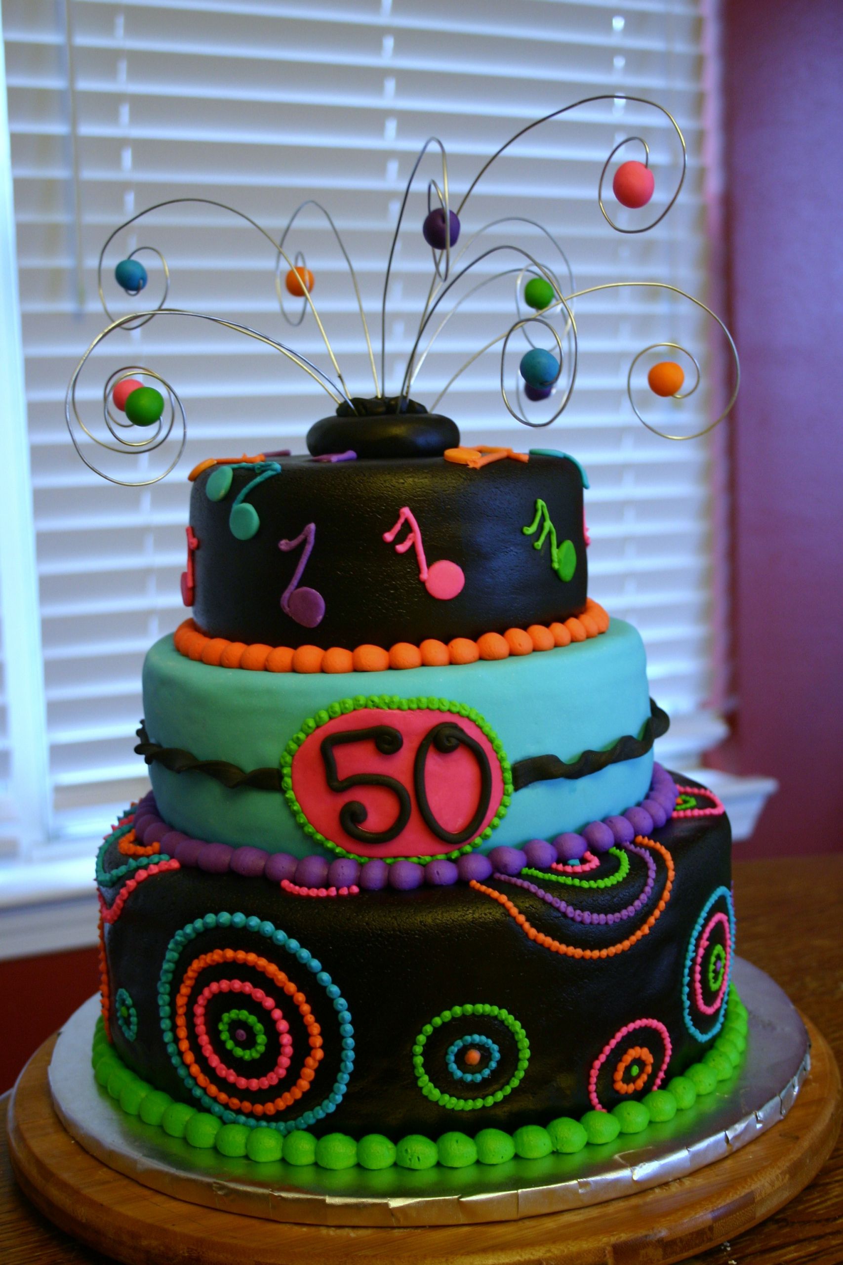 Neon Cakes For Birthdays
 Neon color cake