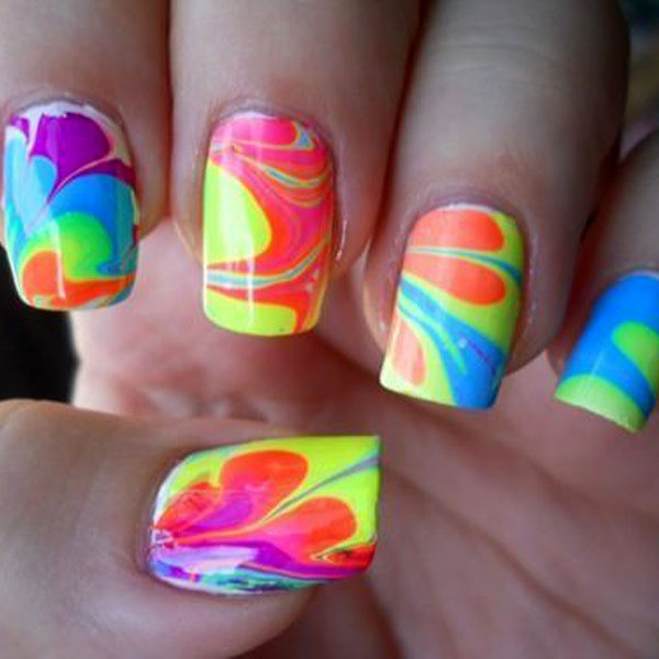 Neon Color Nail Designs
 Fabulous and Eye Catching Neon Nails Art Designs