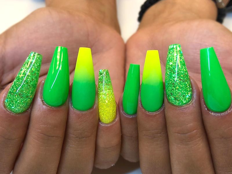 Neon Color Nail Designs
 Fabulous Neon Colors Ombre Nails To Try