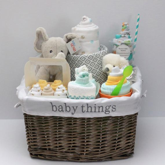 Neutral Baby Gift Ideas
 Gender Neutral Baby Gift Basket Baby Shower Gift Unique Baby