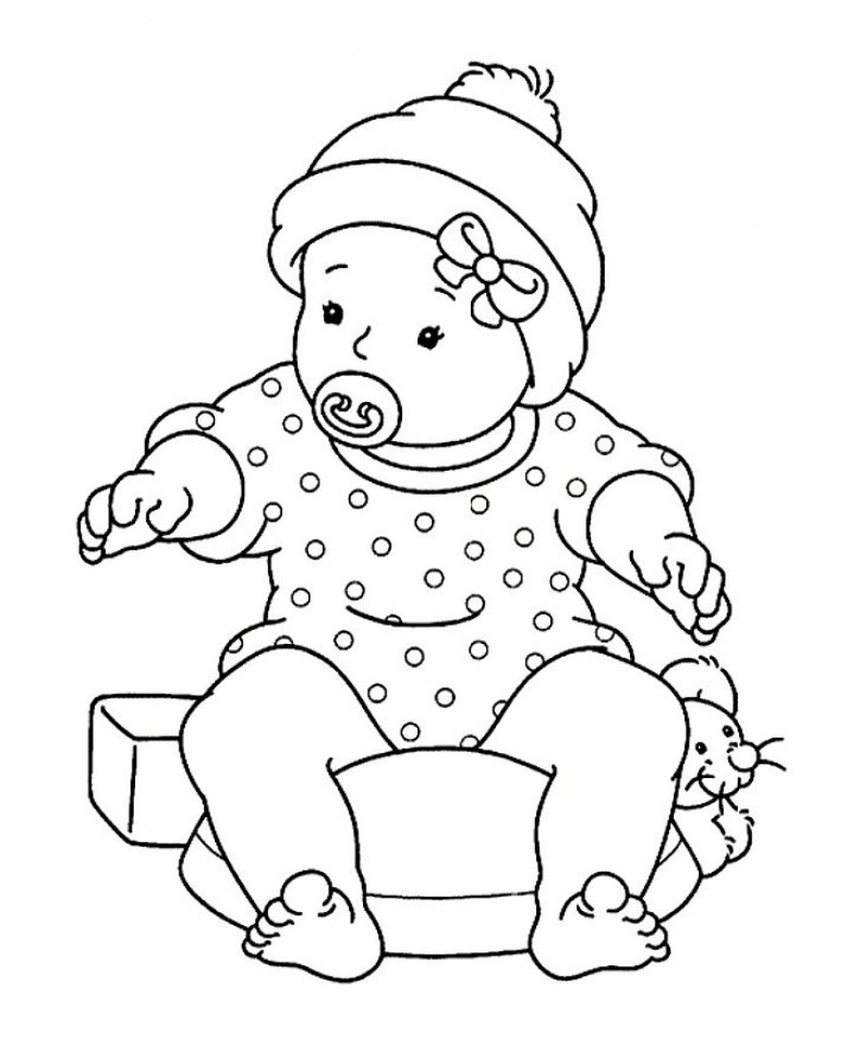 New Baby Coloring Pages
 Free Printable Baby Coloring Pages For Kids