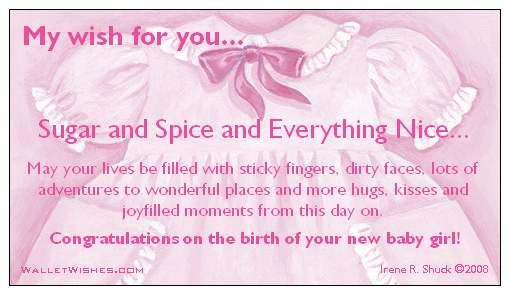 New Baby Congratulations Quotes
 Birth of Baby girl at my home