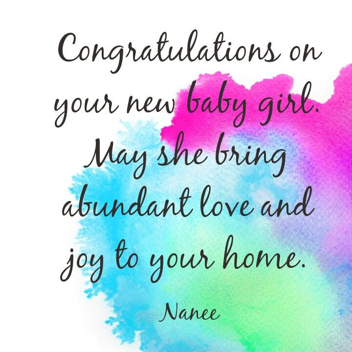 New Baby Congratulations Quotes
 Congratulations baby girl