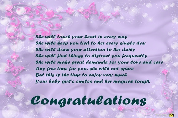 New Baby Congratulations Quotes
 She will touch your heart in every way Txts
