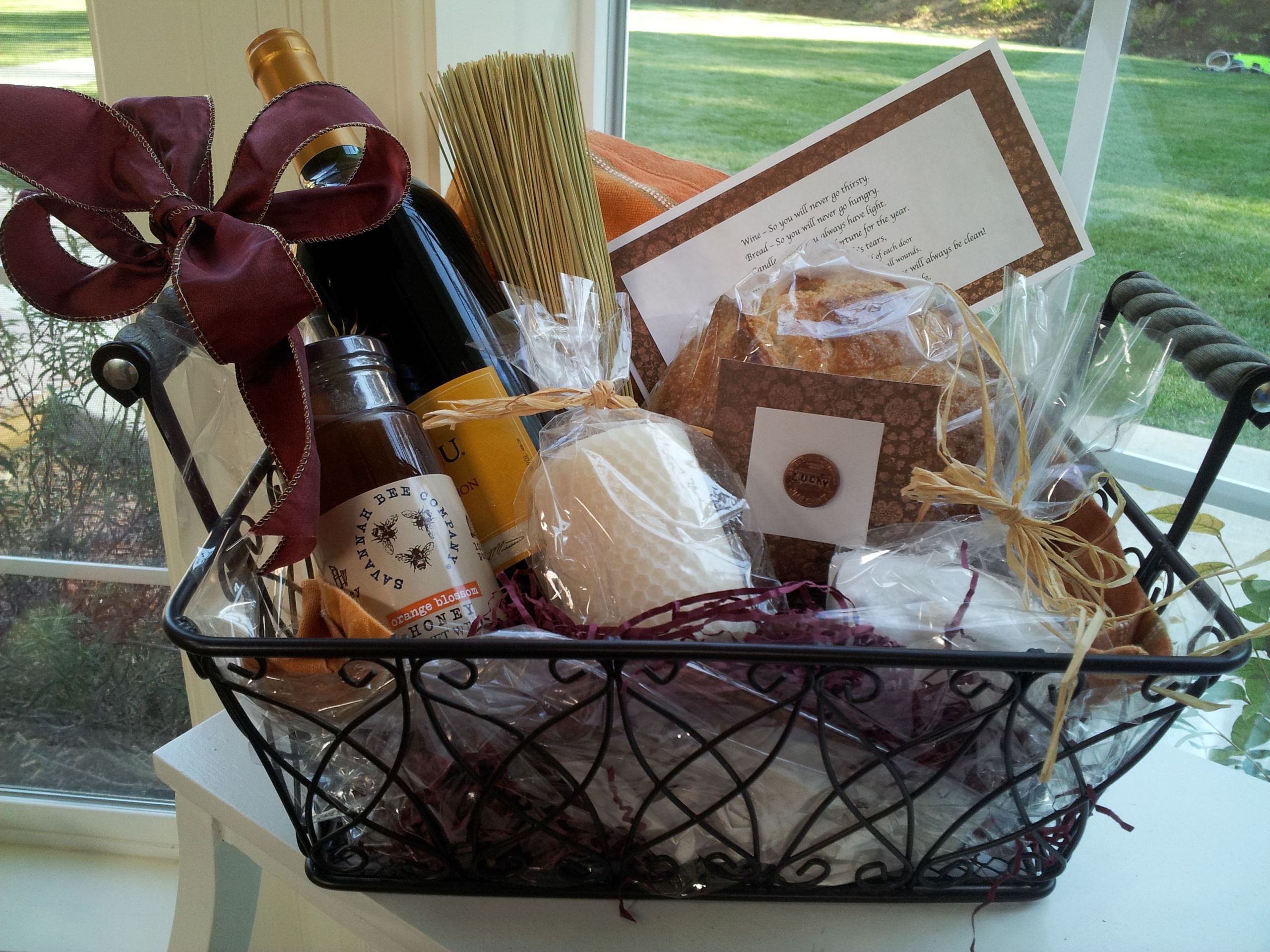 New Home Gift Basket Ideas
 Traditional Housewarming Gift — Wine Bread Salt and a