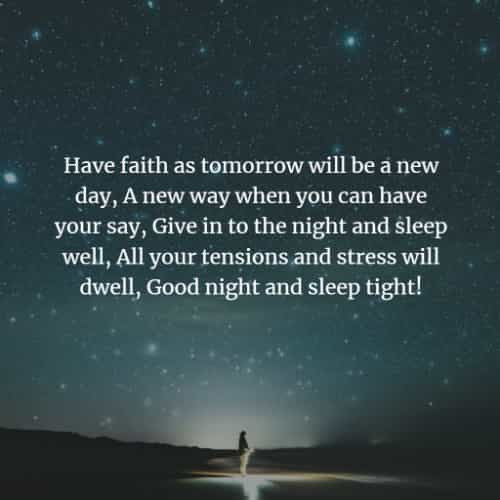 Night Inspirational Quotes
 35 Goodnight quotes and sayings for him and her